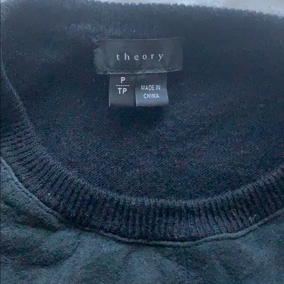 Theory Lambskin and Wool Sweater - Picture 3 of 4